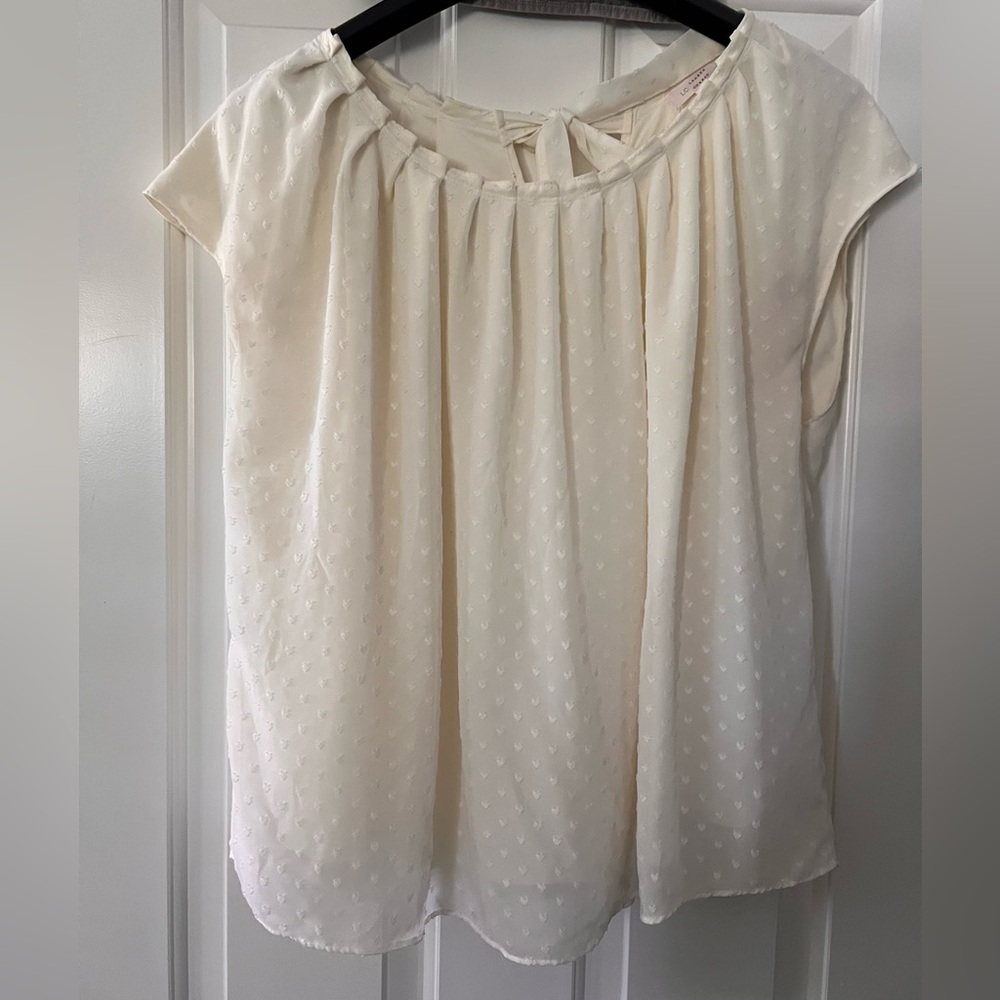 LC Lauren Conrad Cream Blouse - XXL